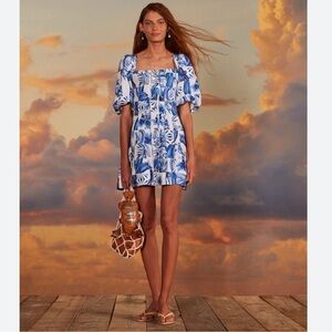 Farm Rio Garden Tiles Mini Dress